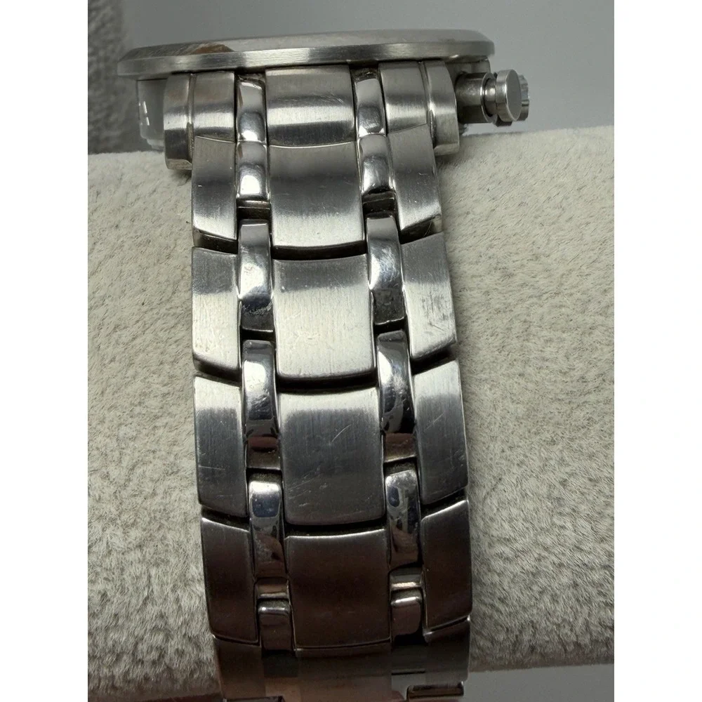 Nautica Steel Wind 2000 13001G New Battery Mens Diver Watch 39MM 6.5